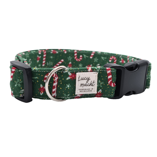 Christmas Holly Glitter - Adjustable Dog Collar