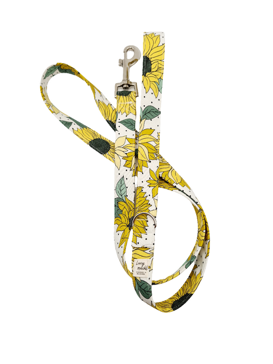 Sunflowers & Spots - Dog Lead