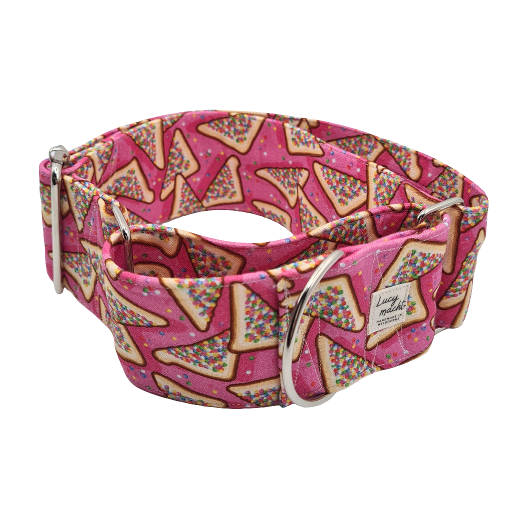 Pink Fairy Bread - Martingale Dog Collar
