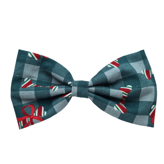 Christmas Plaid & Bones - Pet Bow Tie