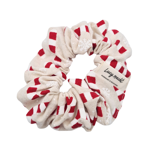 Natural Candy Canes - Scrunchie