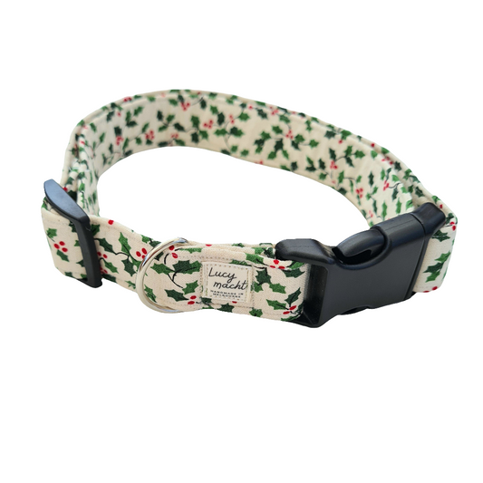 Christmas Holly - Adjustable Dog Collar