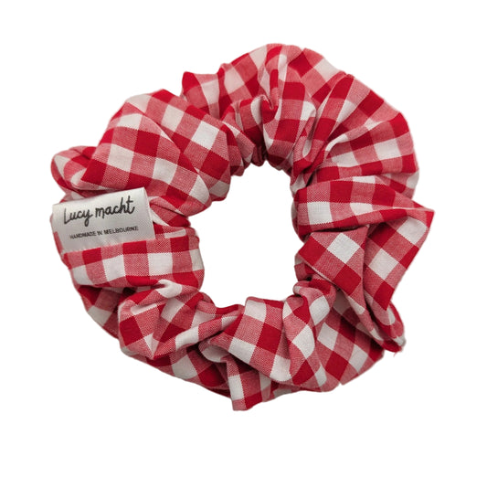 Classic Red Gingham - Scrunchie
