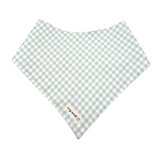 Pastel Green Gingham - Pet Tie Bandana